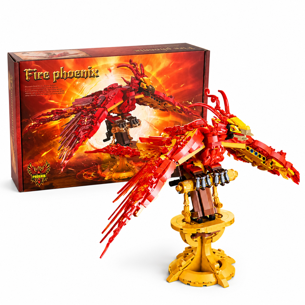 Fire Phoenix Bird, 938 Pieces